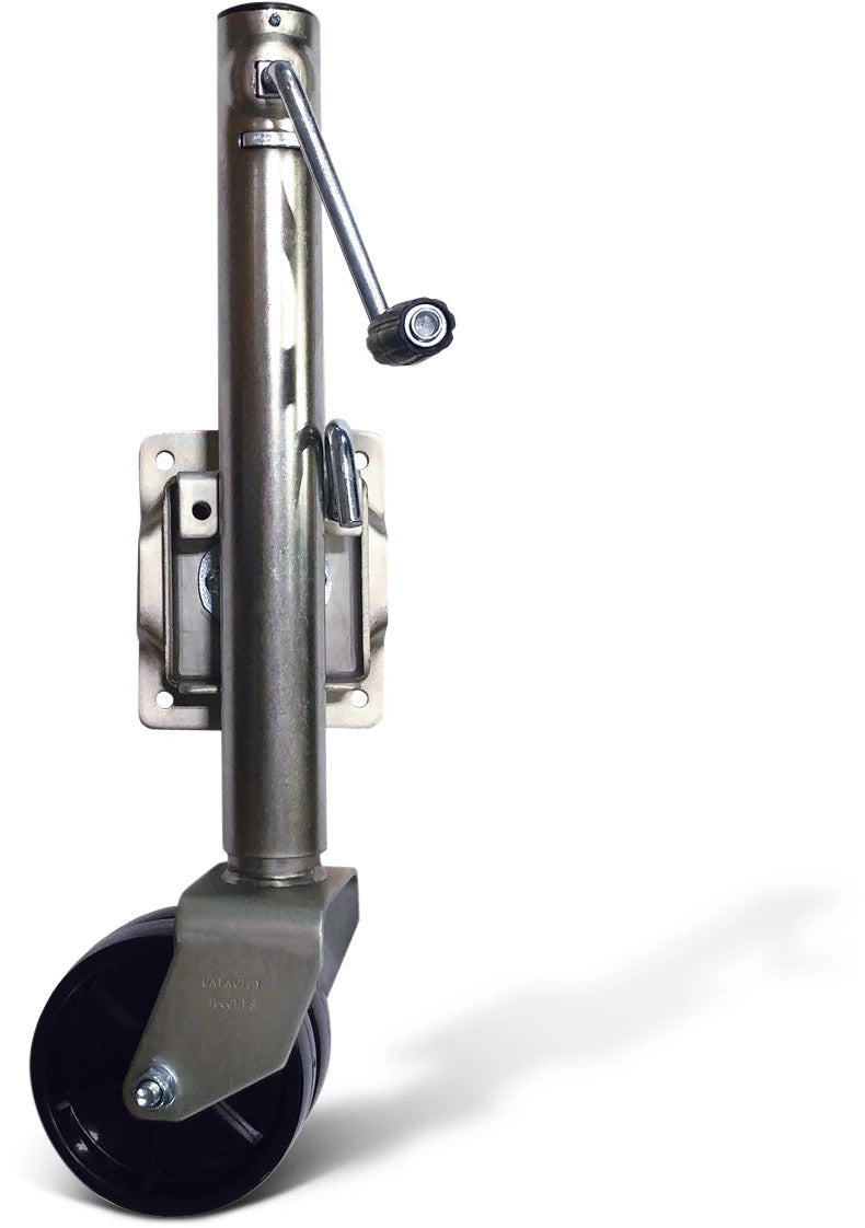 TJ-06-02KX - OEM TRAILER JACK w/ WHEELS 10IN LIFT - CASE CONSTRUCTION