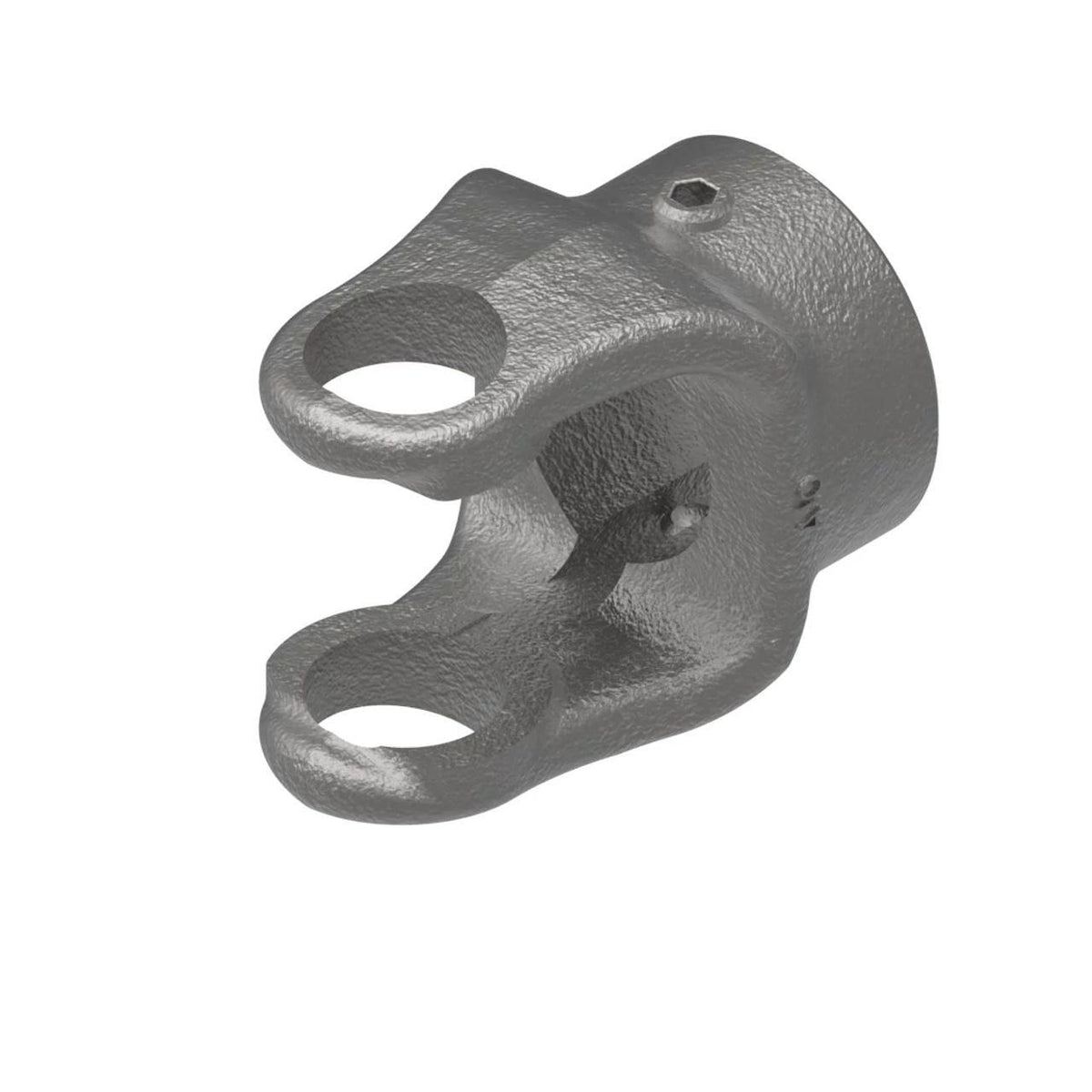 W8060620DS - OEM 6 SERIES YOKE ROUND w/ 2 KEYWAYS BORE SETSCREW CONNECTION - CASE CONSTRUCTION