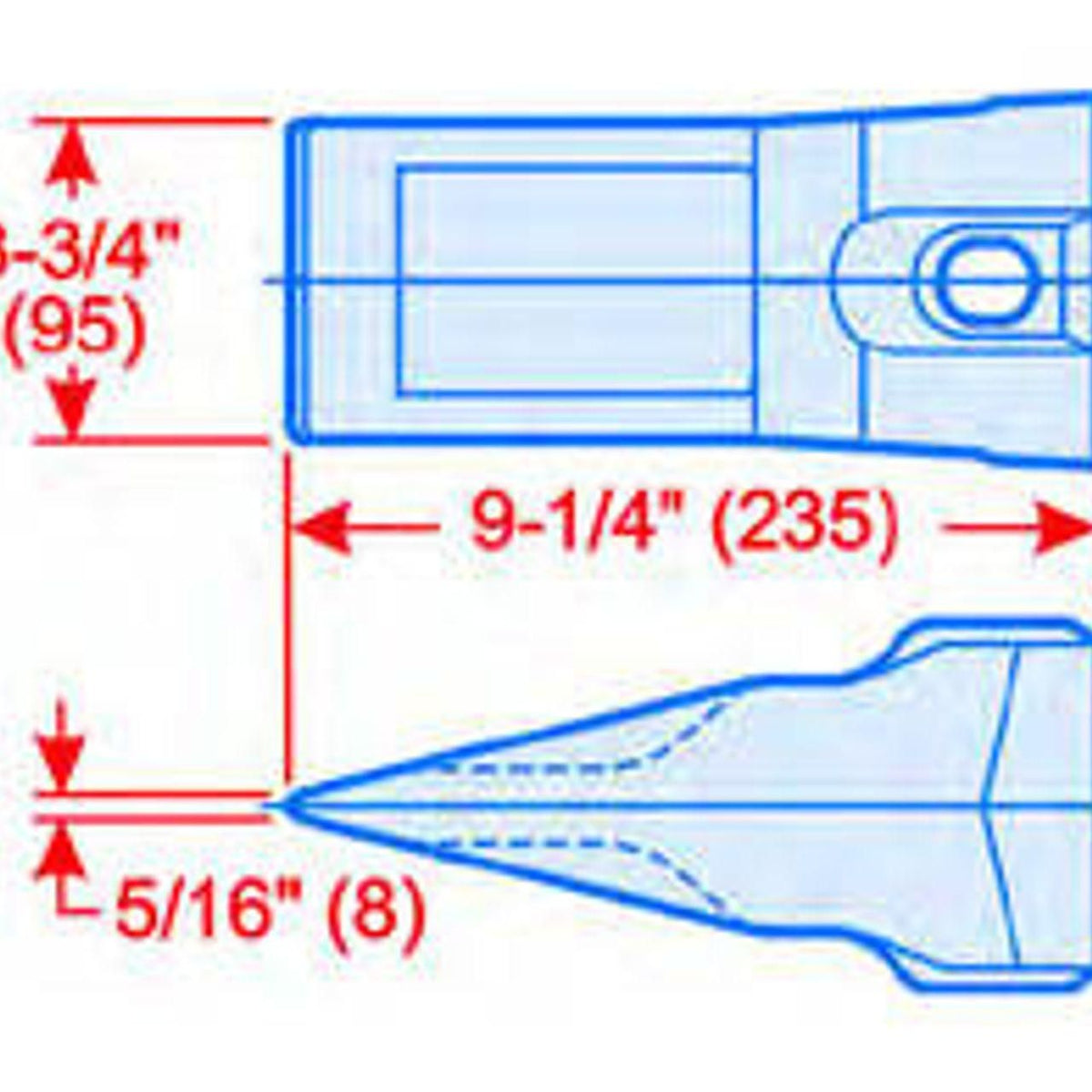 X335 - OEM BUCKET TOOTH - CASE CONSTRUCTION