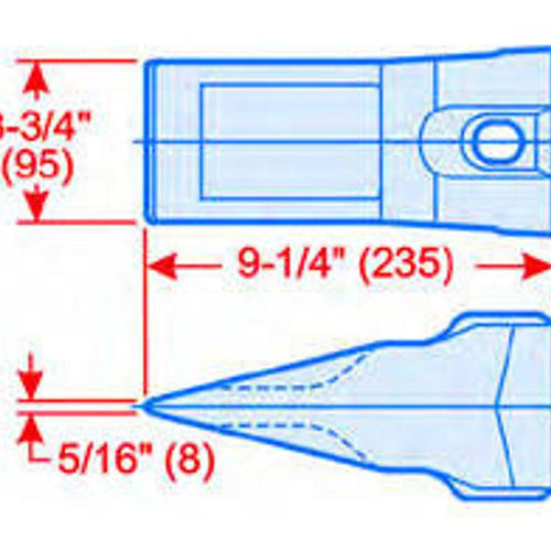 X335 - OEM BUCKET TOOTH - CASE CONSTRUCTION