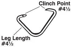ZAH9000101 - OEM 4 RECTANGULAR HIGH TENSILE CLIPPER HOOKS 6IN CARDS 18-PACK - CASE CONSTRUCTION