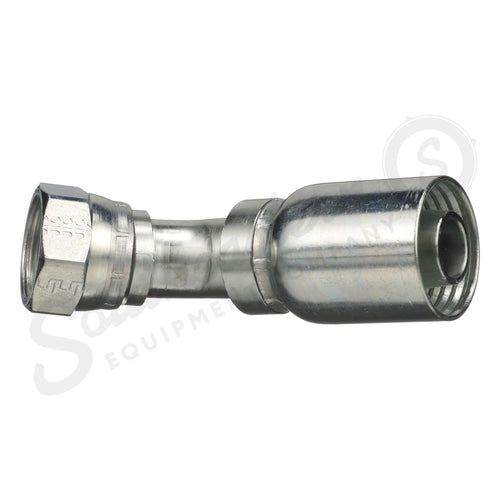 ZJM395 - OEM Hydraulic Fitting Female JIC 37 Swivel 45 Degree Elbow - Case Construction