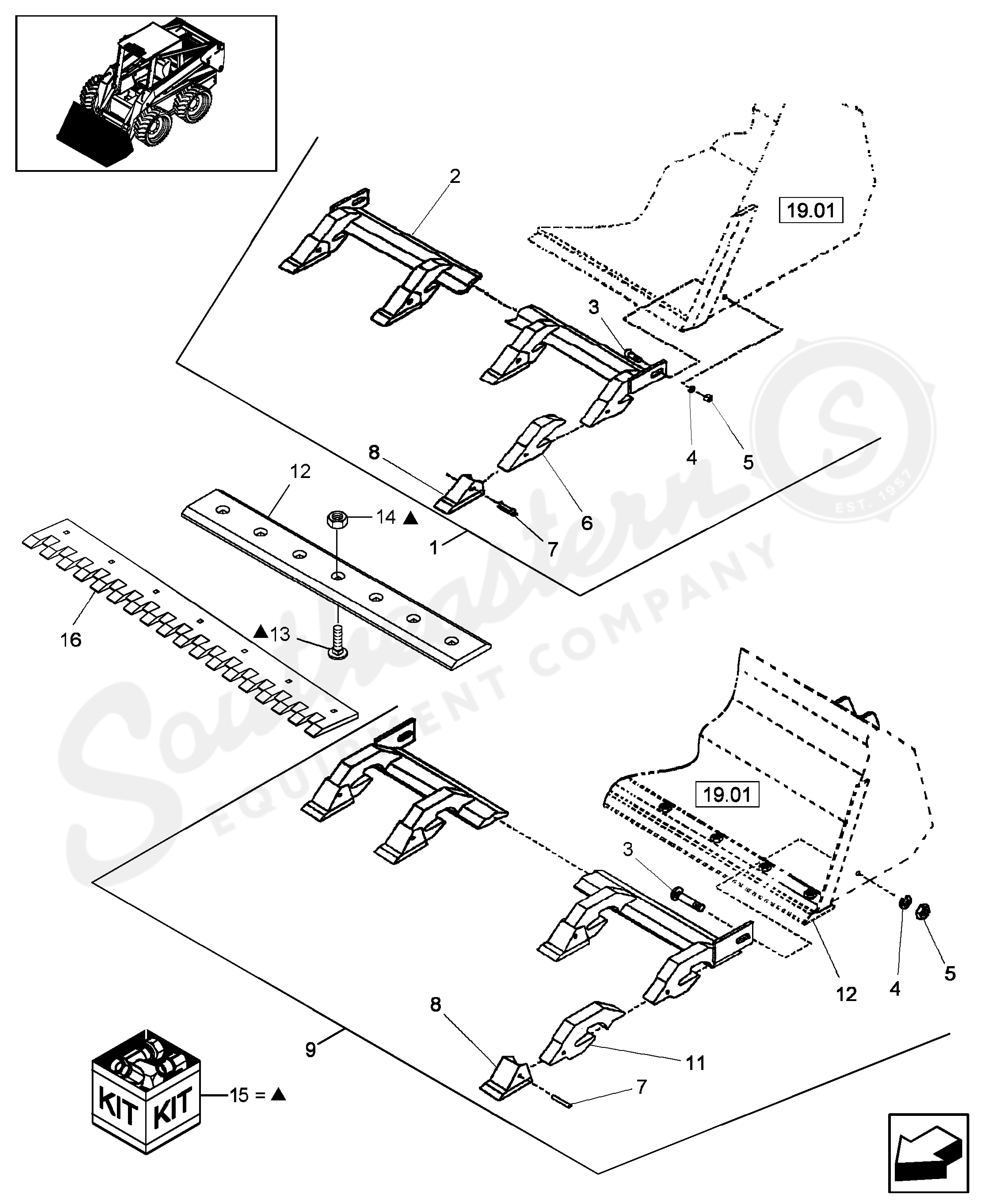 70617125 - OEM BOLT PLOW - CASE CONSTRUCTION