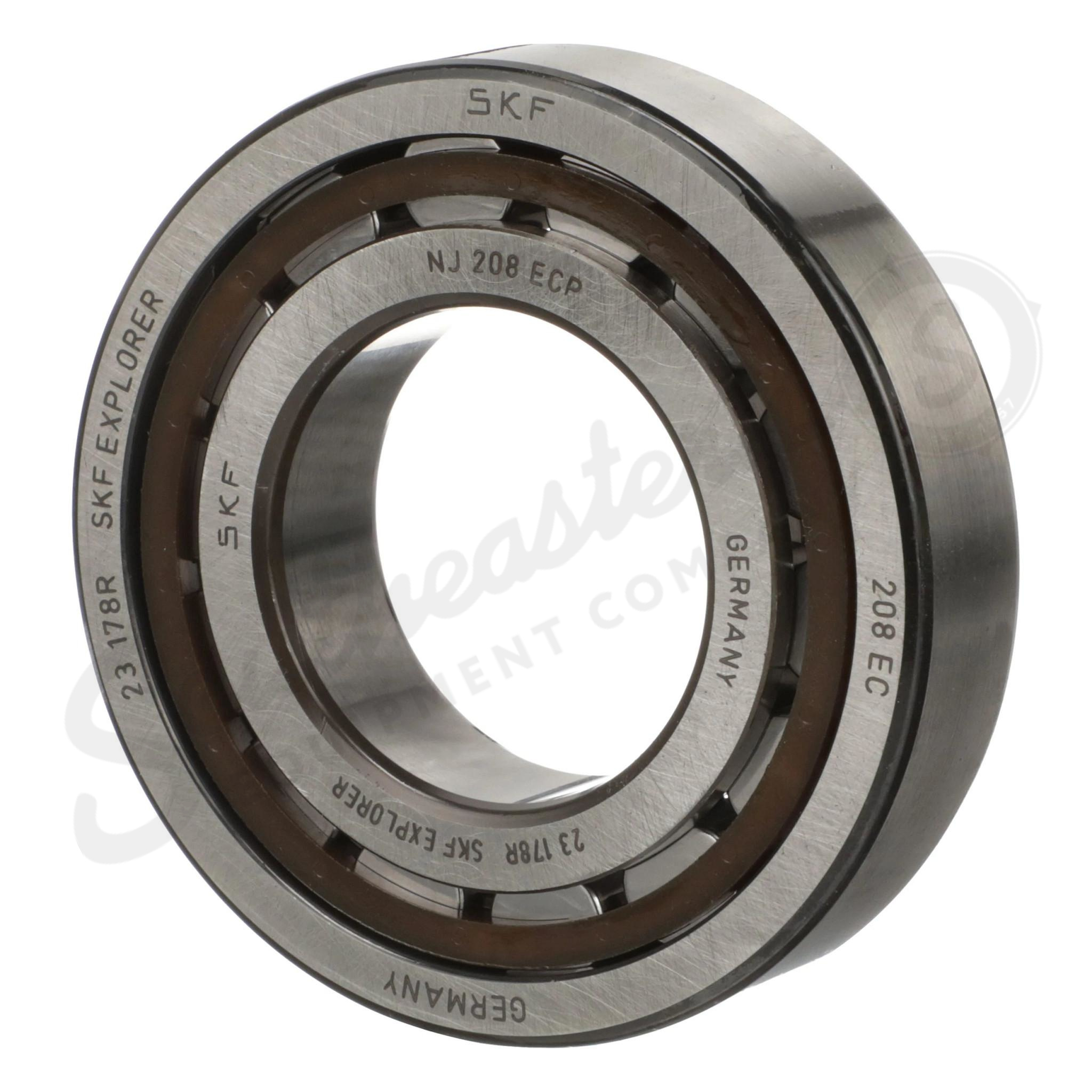 Cylindrical roller bearing – single row – NJ 208 – 40 mm ID x 80 mm OD x 18 mm W