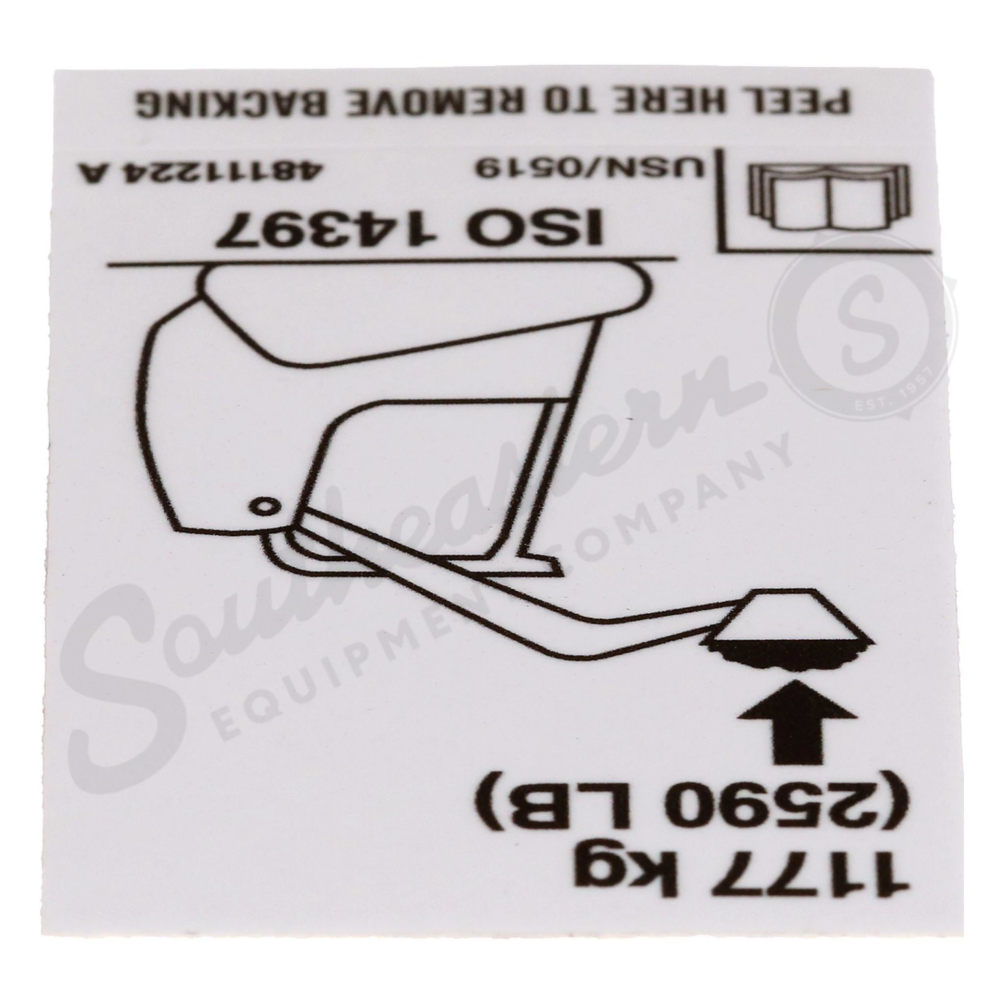 Operating Capacity Decal