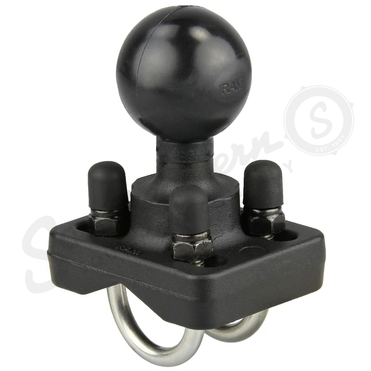 RAM® Double U-Bolt Ball Base for 0.75″-1″ Rails