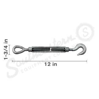 Hook and Eye Turnbuckle - 3/8" x 6" marketing