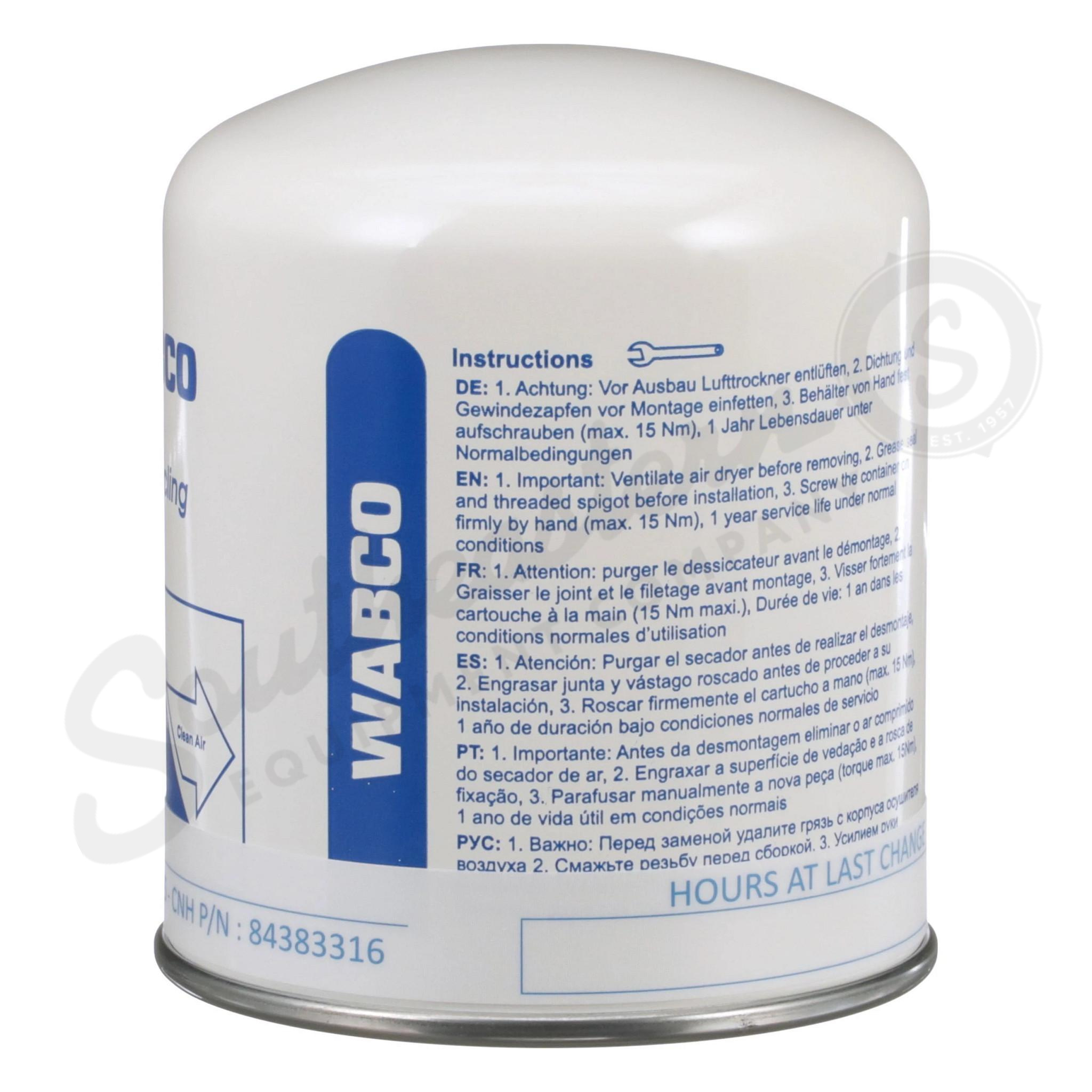 Case Construction Air Brake Dryer Filter 84383316