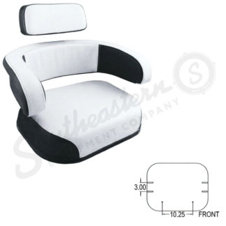 Seat Cushion Set - White/Black Vinyl - 3-Piece marketing