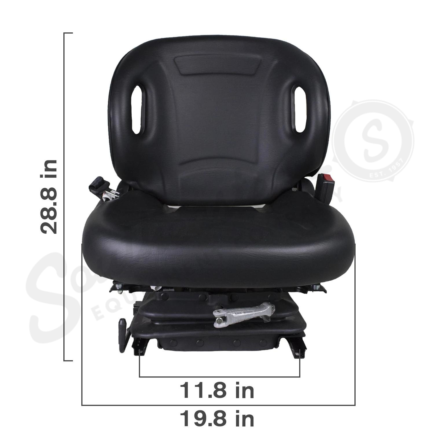 Universal Industrial Suspension Seat – Black