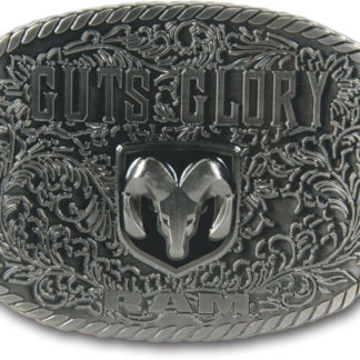 Dodge RAM "Guts-Glory" Belt Buckle marketing