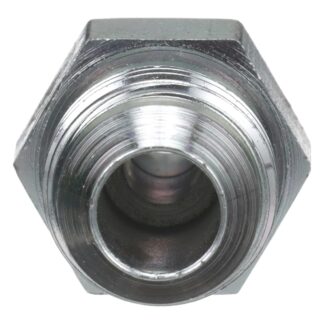 Case Construction Hydraulic Connector - 9/16in 18 Male x 1/8in 27 Male #218-453