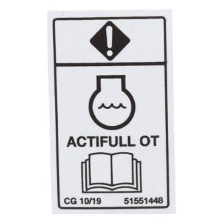 Case Construction Coolant Decal - Actifull OT - 30mm x 50mm #51551448