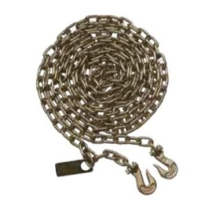 Case Construction Grade 70 Chain Assembly - 3/8in x 25in with Hooks #64.025.038X