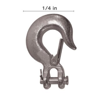 Case Construction Grade 70 Slip Hook with Safety Lock 1/4in #64.110.006X