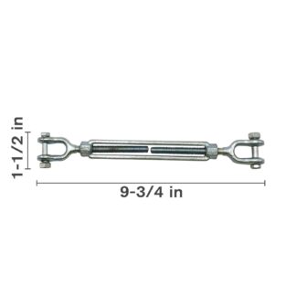 Case Construction Jaw and Jaw Turnbuckle - 5/16in x 4 1/2in #64.395.161X