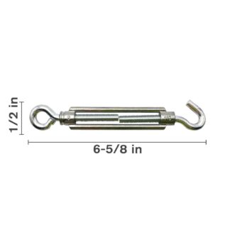 Case Construction Hook and Eye Turnbuckle - 5/16in x 6 3/4in #64.395.525X