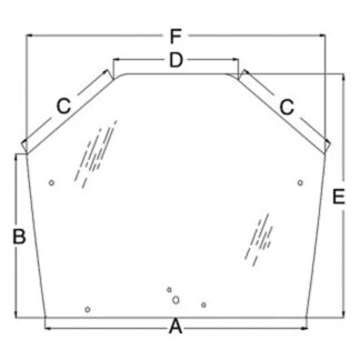 Case Construction Cab Glass - Rear Window #AS112964AP