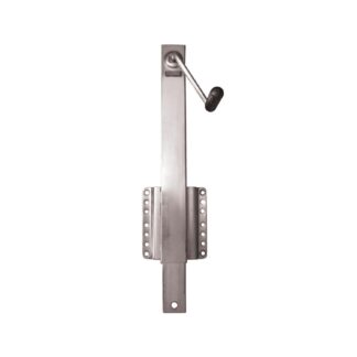 Case Construction Zinc-Plated Jack - Side Wind - Fixed Mount Bolt-On - 15in Lift #BE-5015X